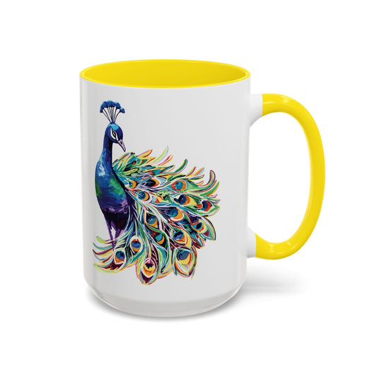 Peacock Two Tone Coffee Mugs (11oz & 15oz)