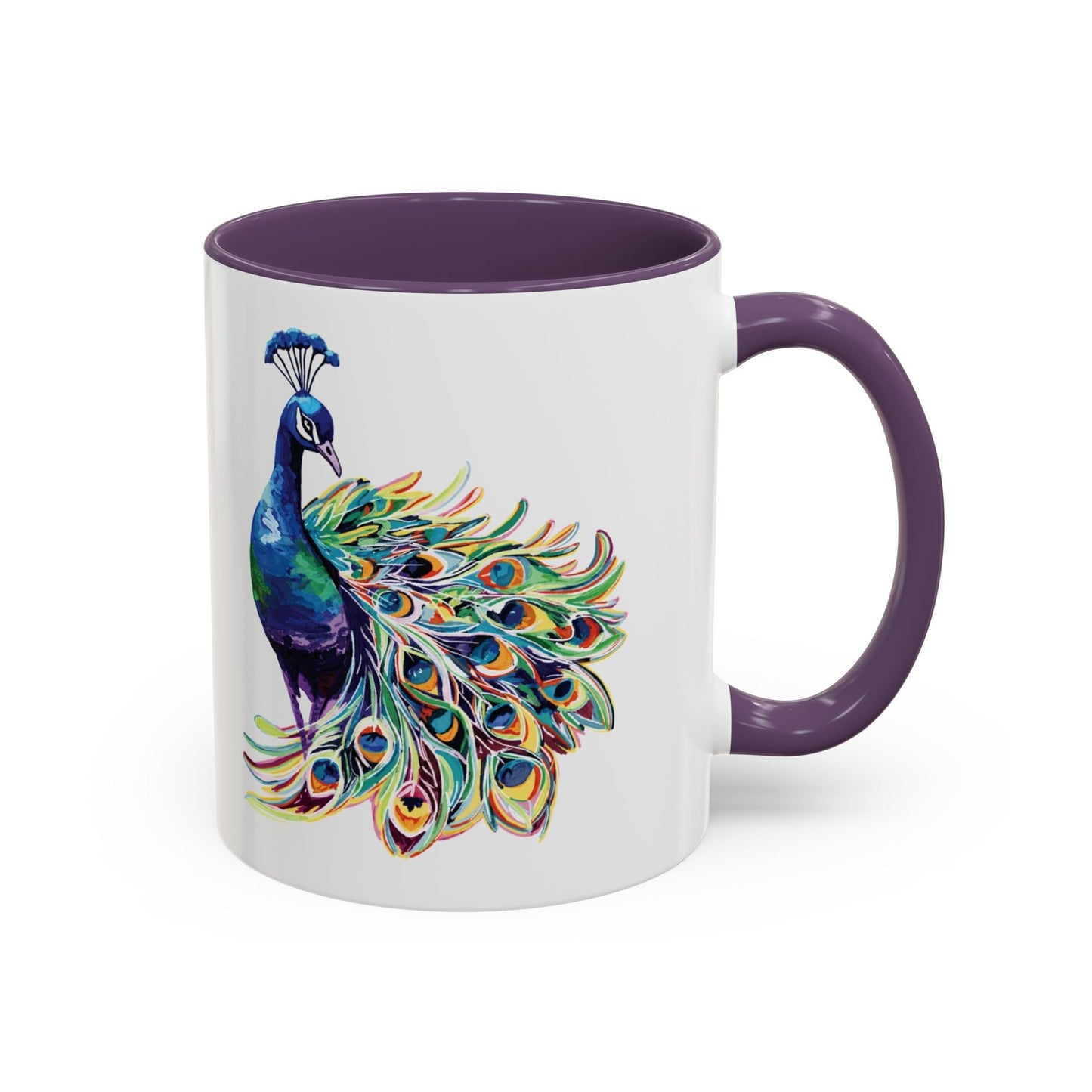 Peacock Two Tone Coffee Mugs (11oz & 15oz)