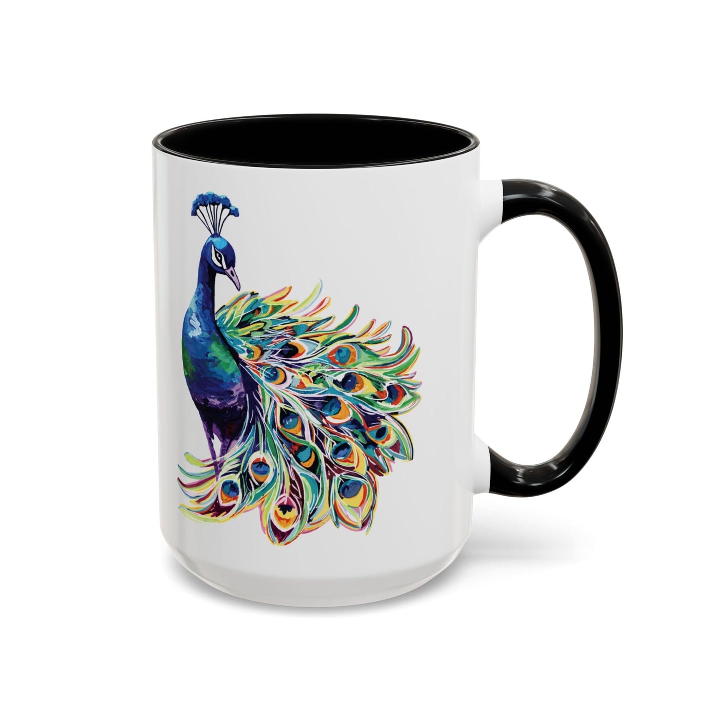 Peacock Two Tone Coffee Mugs (11oz & 15oz)