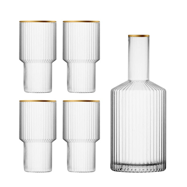 Crystal Glass Set - Gold