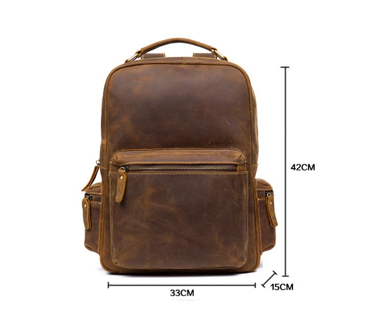 The Langley Backpack | Genuine Vintage Leather Backpack -