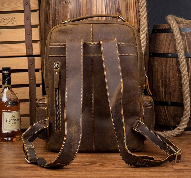 The Langley Backpack | Genuine Vintage Leather Backpack -