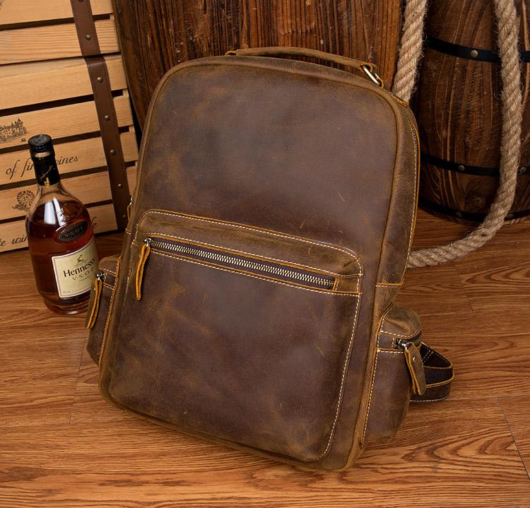 The Langley Backpack | Genuine Vintage Leather Backpack -