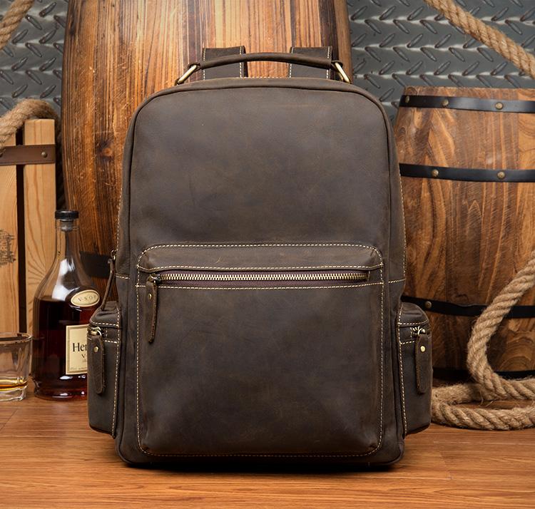 The Langley Backpack | Genuine Vintage Leather Backpack -