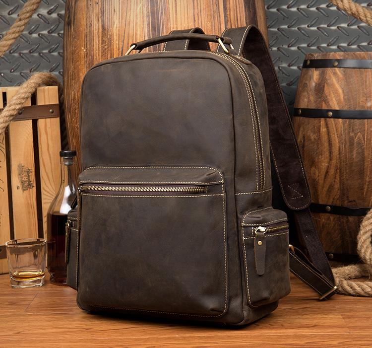 The Langley Backpack | Genuine Vintage Leather Backpack -