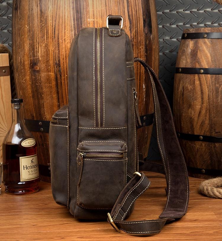 The Langley Backpack | Genuine Vintage Leather Backpack -