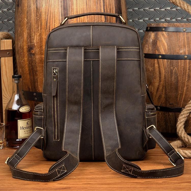 The Langley Backpack | Genuine Vintage Leather Backpack -