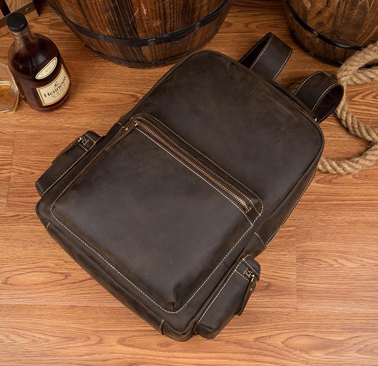 The Langley Backpack | Genuine Vintage Leather Backpack -