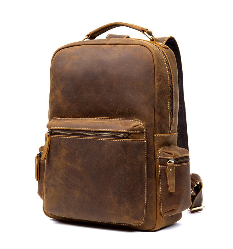 The Langley Backpack | Genuine Vintage Leather Backpack -