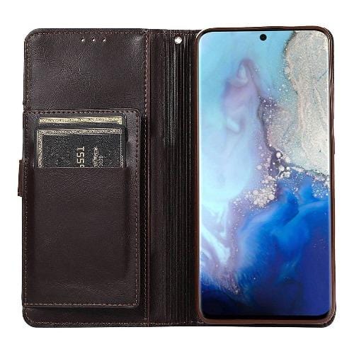 Brown Faux Leather Wallet Case - Samsung Galaxy Note20 Ultra