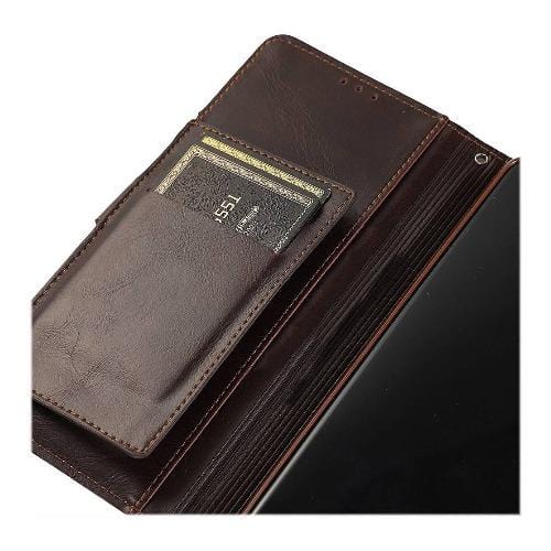 Brown Faux Leather Wallet Case - Samsung Galaxy Note20 Ultra