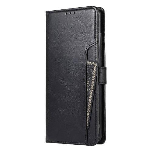 Black Faux Leather Wallet Case - Samsung Galaxy Note20