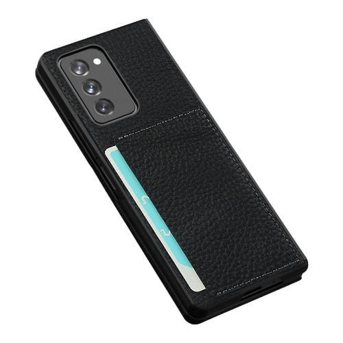 Leather Series Case for Samsung Galaxy Z Fold2 5G (Fold 2- Black