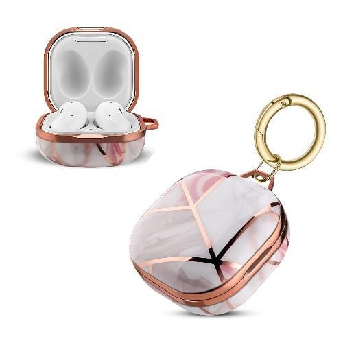 Pink Tile Marble Series Case - Samsung Galaxy Buds Live, Buds Pro, and Buds2 Pro