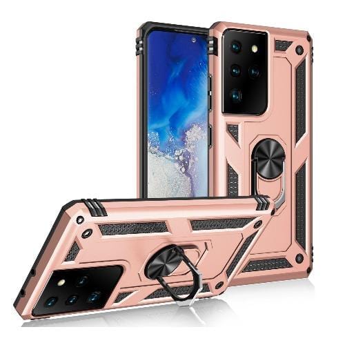 Military Kickstand Rose Gold Series Case - Samsung Galaxy S21 Ultra