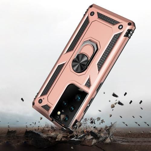 Military Kickstand Rose Gold Series Case - Samsung Galaxy S21 Ultra