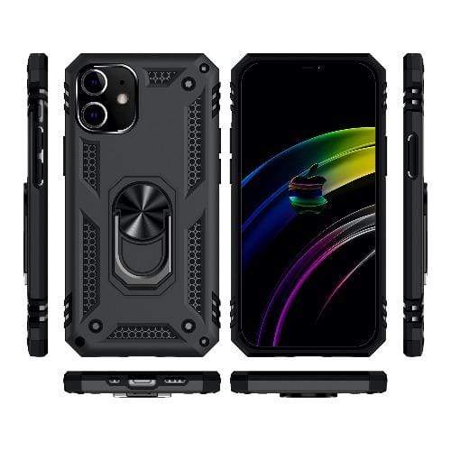 Military Series Black Kickstand Case - iPhone 12 mini