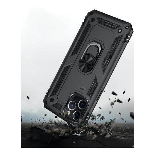 Military Series Black Kickstand Case - iPhone 12 Pro Max