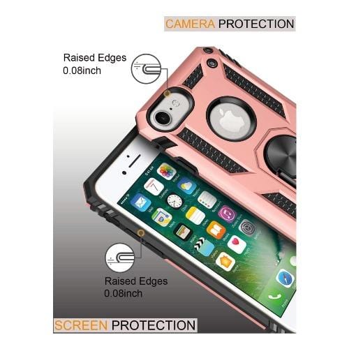 Military Kickstand Rose Gold Series Case - iPhone SE