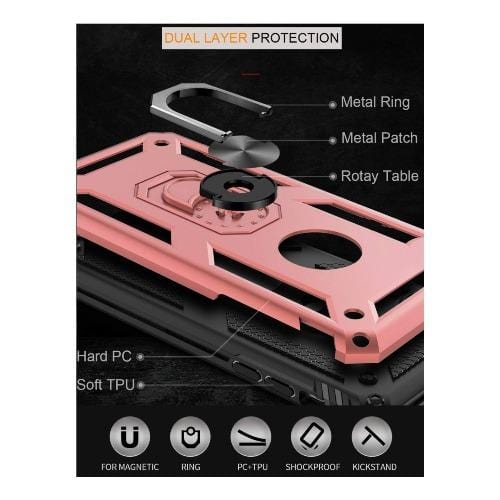 Military Kickstand Rose Gold Series Case - iPhone SE