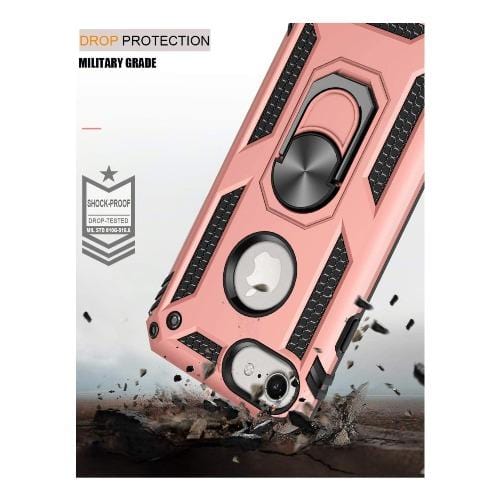 Military Kickstand Rose Gold Series Case - iPhone SE