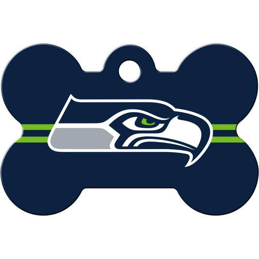 Seattle Seahawks NFL Pet ID Tag - Large Bone