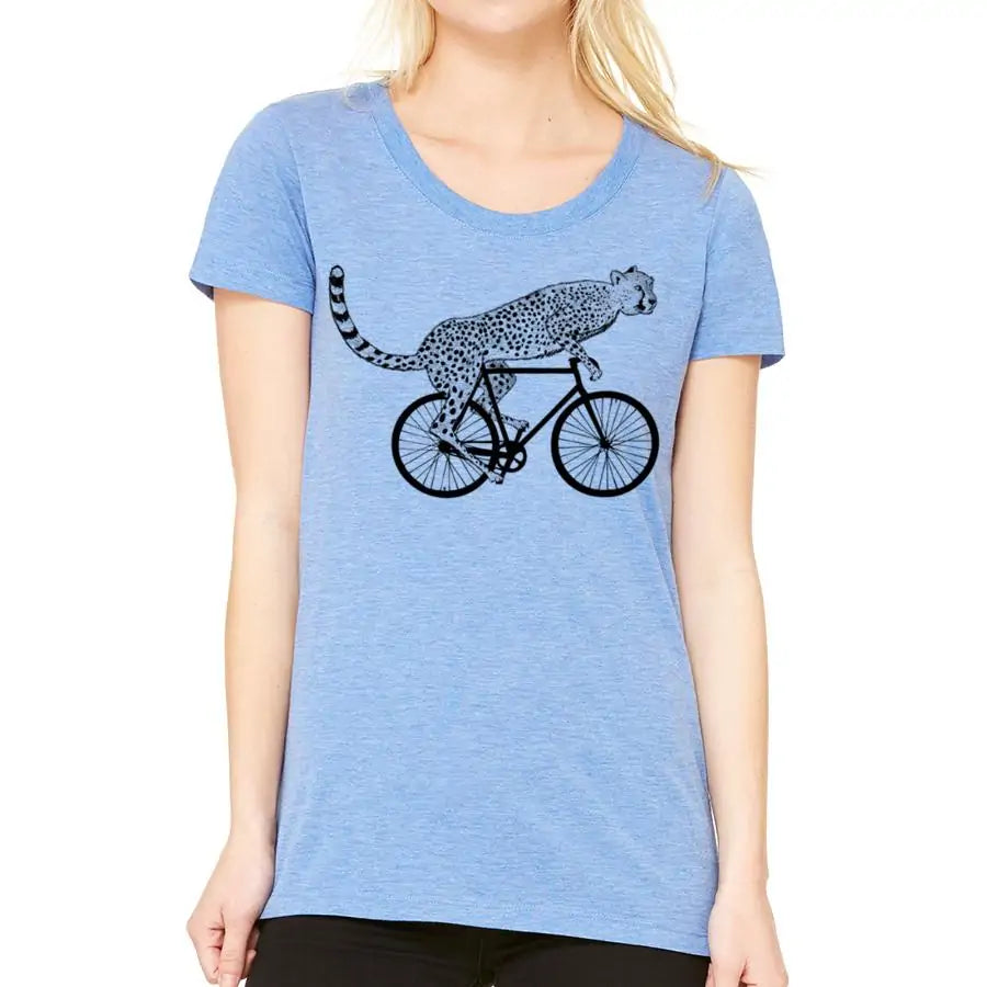 Women's Print Shirt - Cycling cheetah