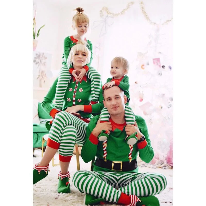 Elf Matching Christmas Family Pajama Set