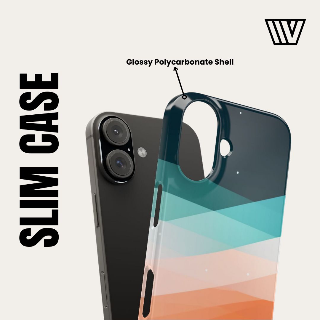 80s / 90s RETRO PATTERN DARK  | Slim iPhone Case