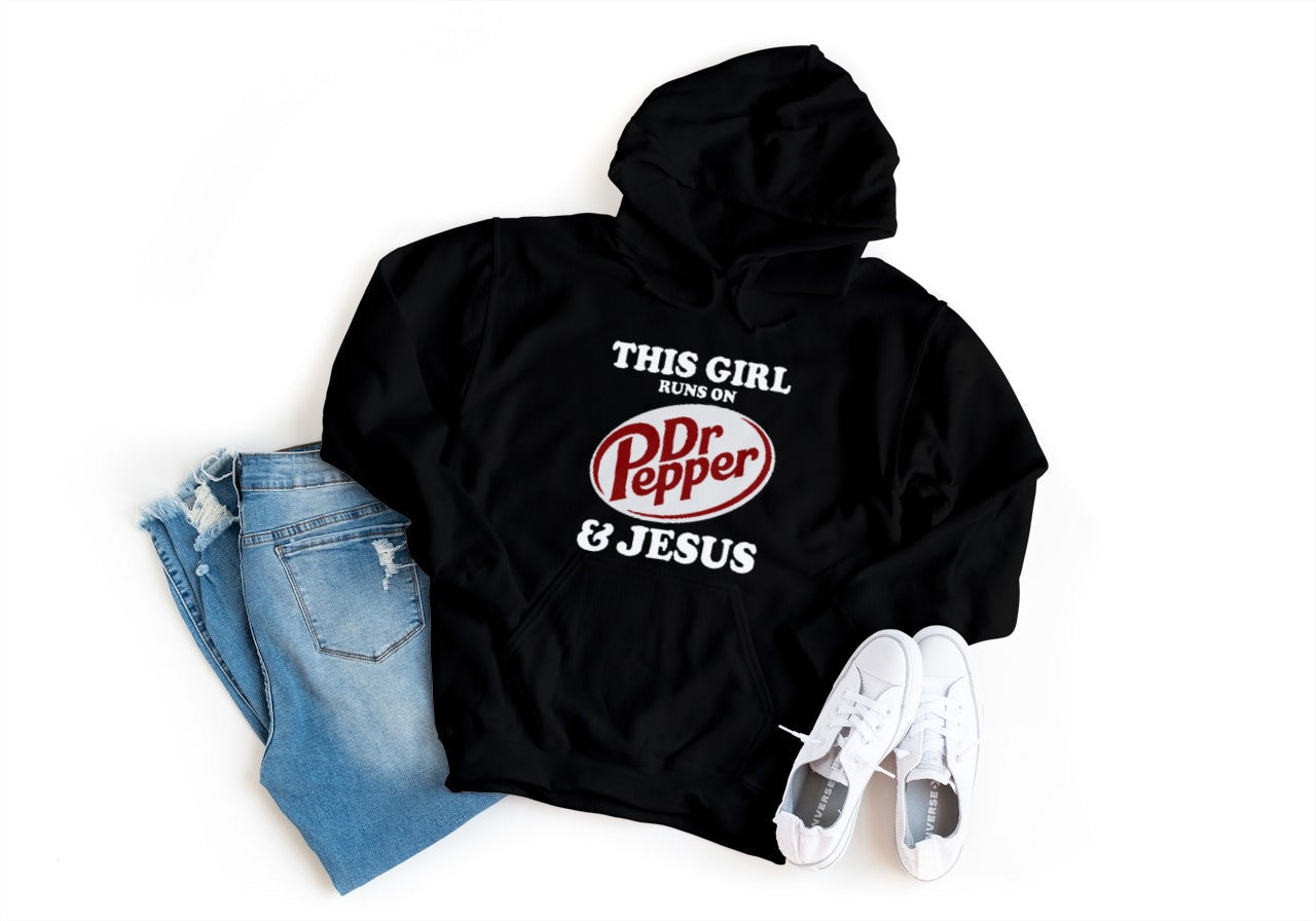 This Girl Runs on Dr. Pepper and Jesus Hoodie