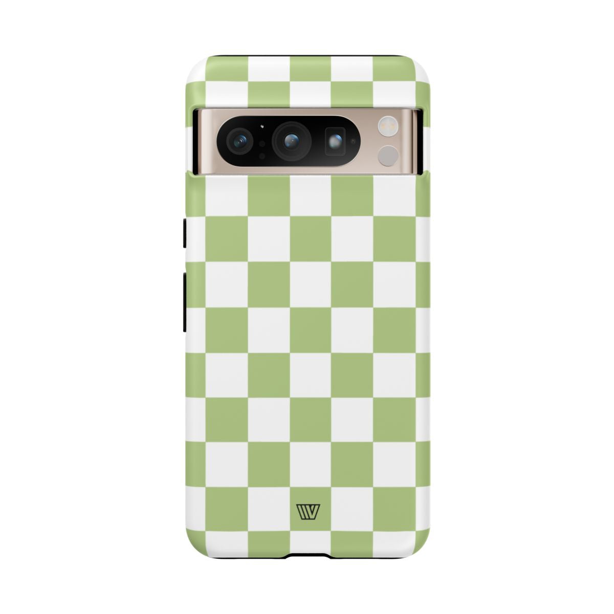 PALE OLIVE WHITE CHECKERBOARD | Tough Phone Case