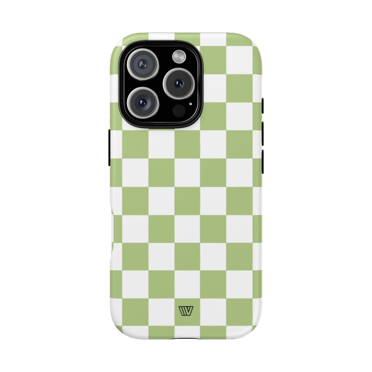 PALE OLIVE WHITE CHECKERBOARD | Tough Phone Case