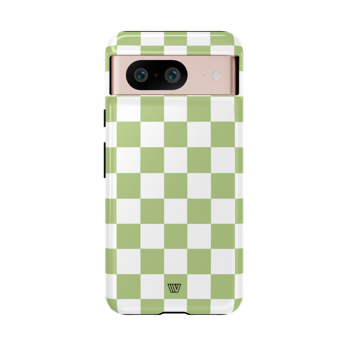 PALE OLIVE WHITE CHECKERBOARD | Tough Phone Case