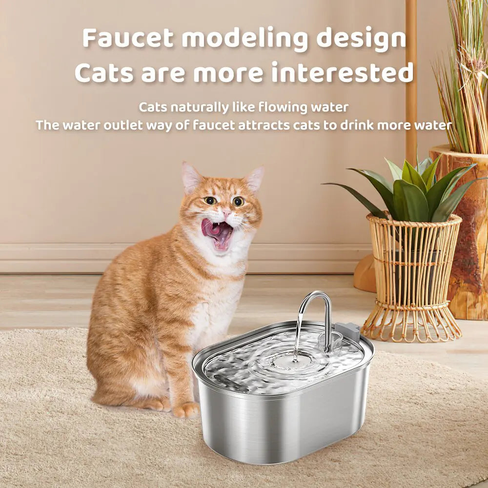 Cat Water Dispenser Stainless Steel