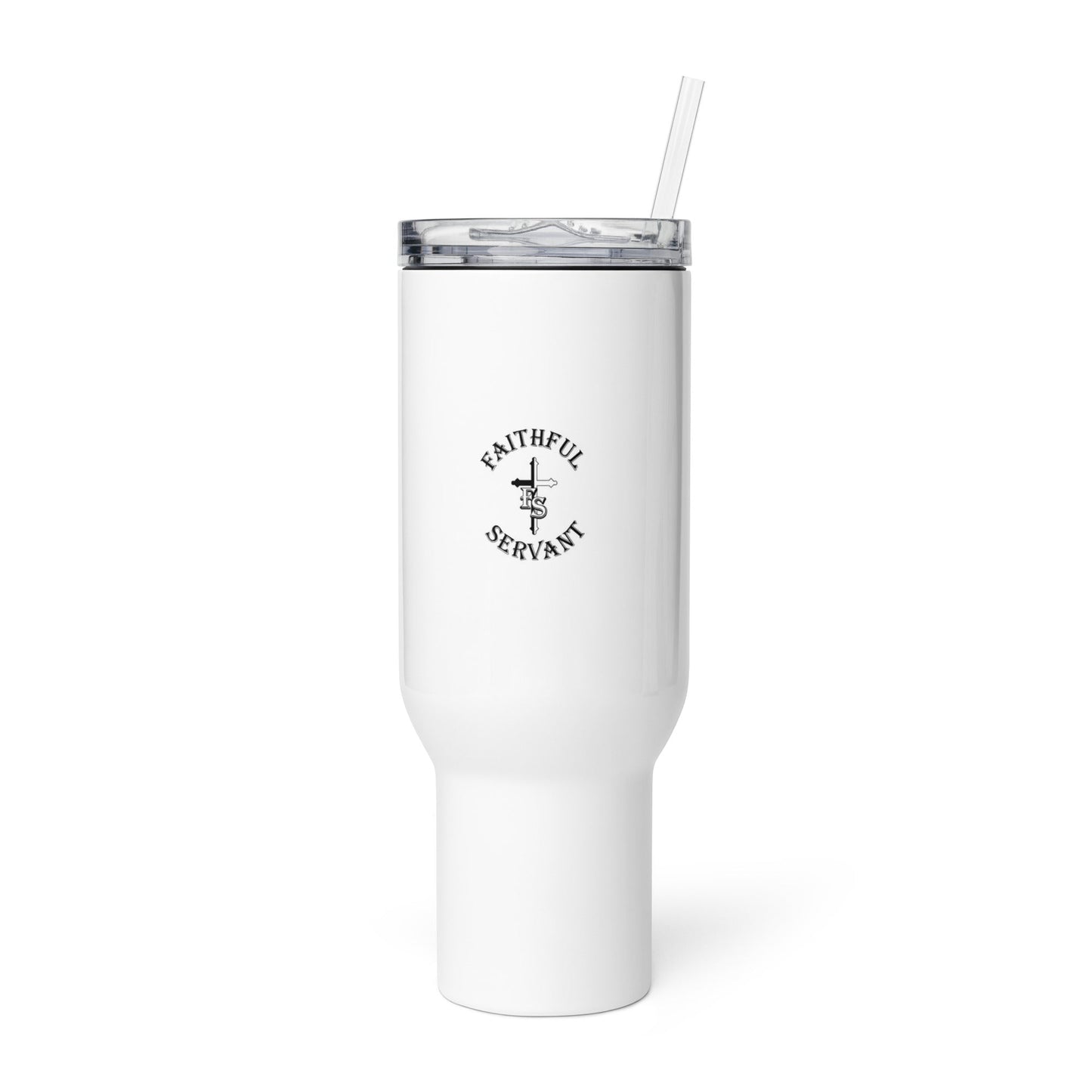 Travel mug with a handle