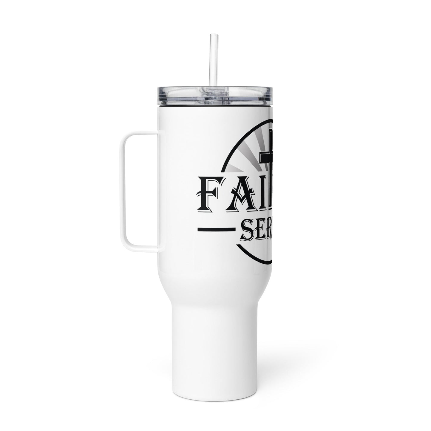 Travel mug with a handle