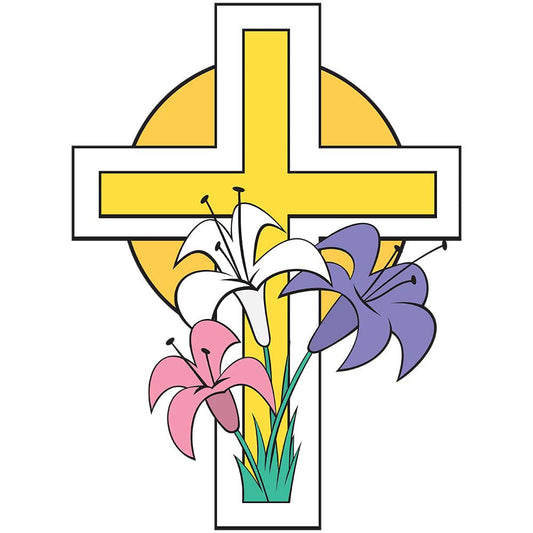 Easter Cross Wall Decal (3 Sizes Available)