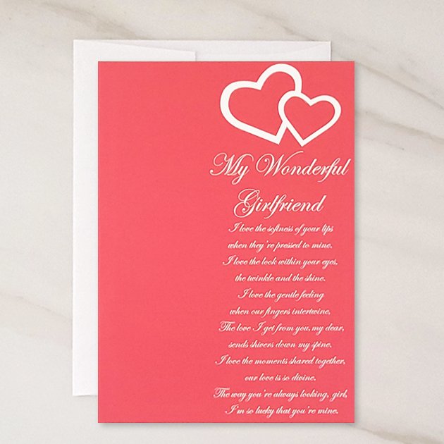 I Love The... Valentine's Day Greeting Cards for Girlfriend