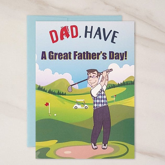 Golf Father's Day Card - Father's Day Greeting Card