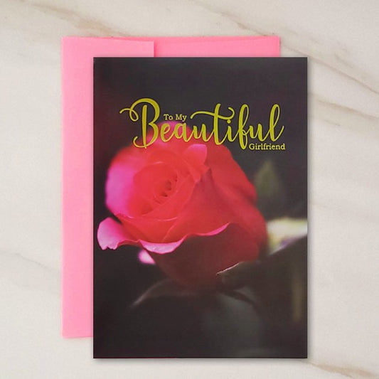 Beautiful Rose - Valentine's Day Greeting Card for Girlfriend