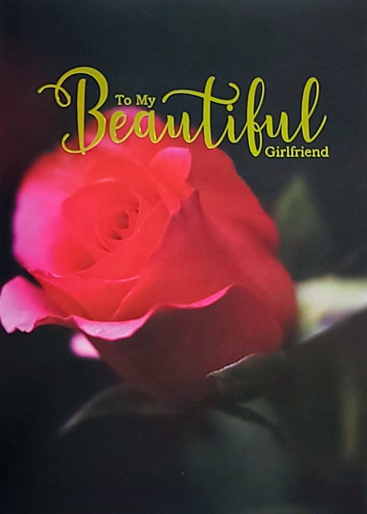 Beautiful Rose - Valentine's Day Greeting Card for Girlfriend