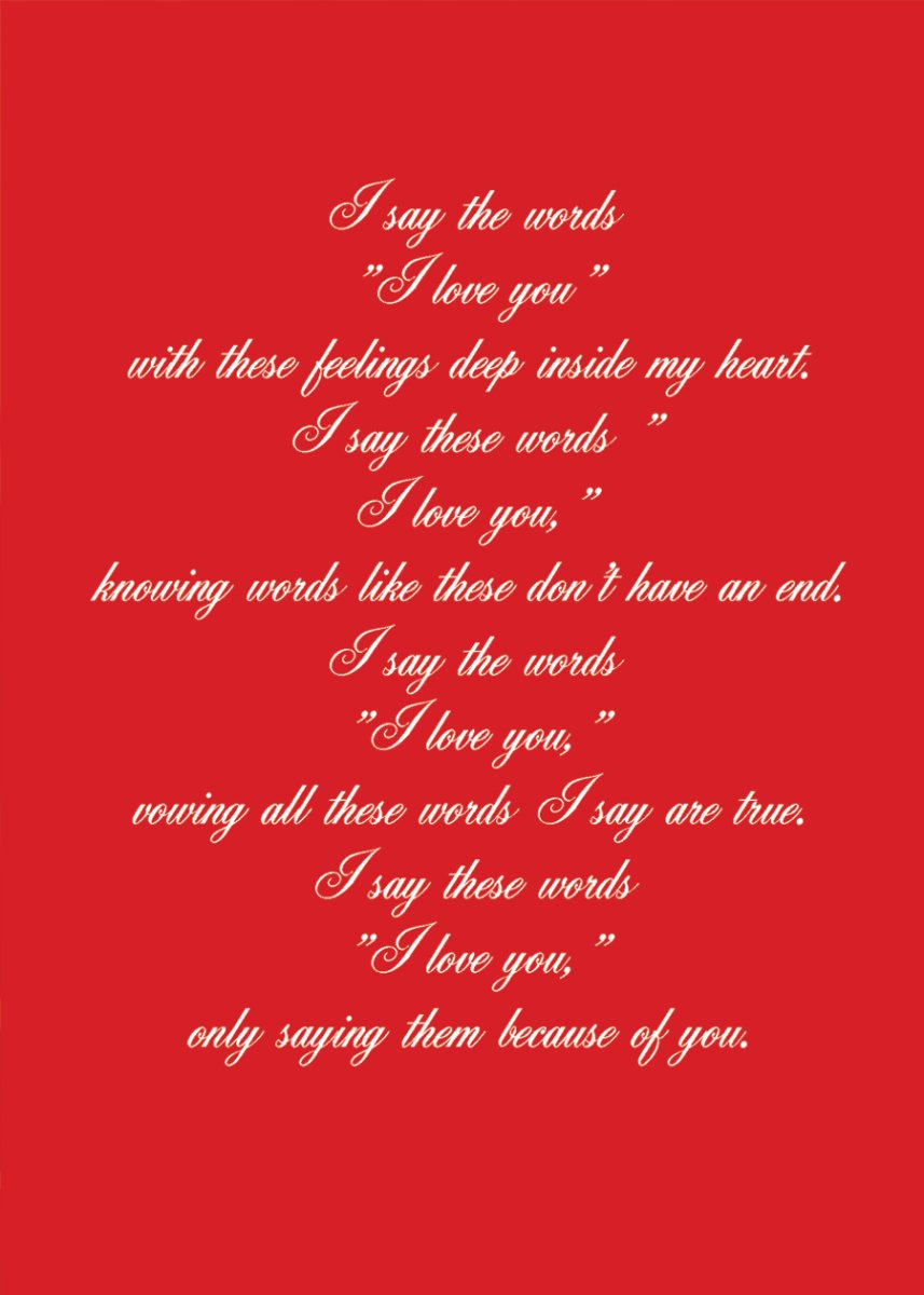 I Say The Words - Boyfriend Valentines Day Greeting Cards