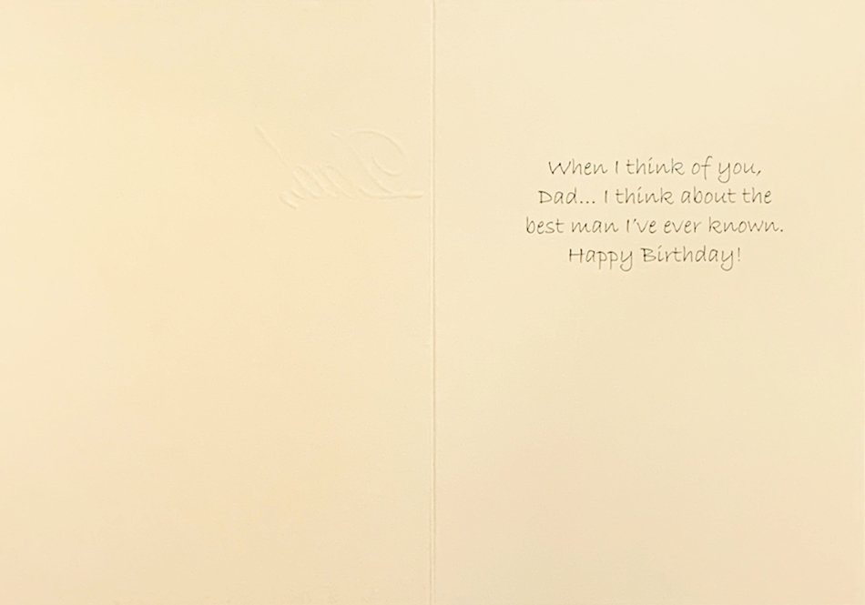 Thoughts Of You - Birthday Greeting Card For Dad