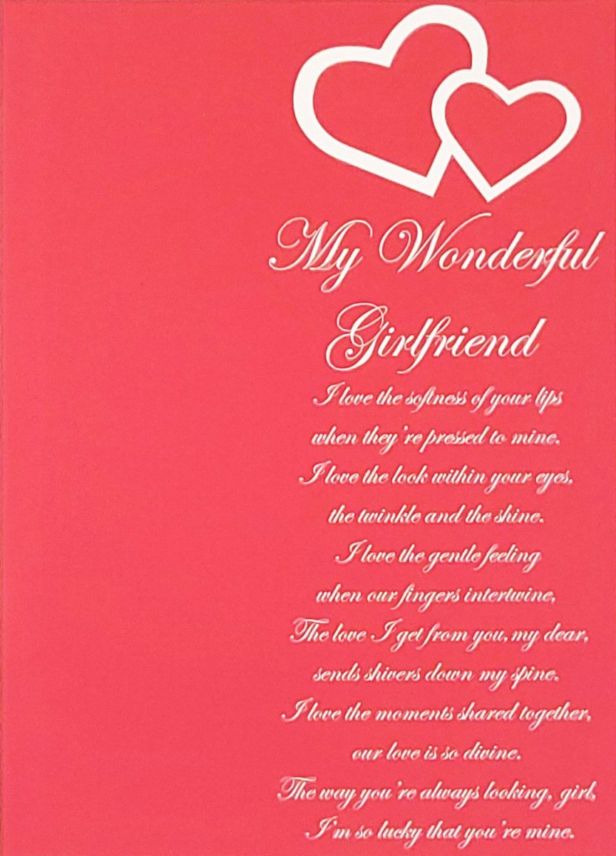 I Love The... Valentine's Day Greeting Cards for Girlfriend